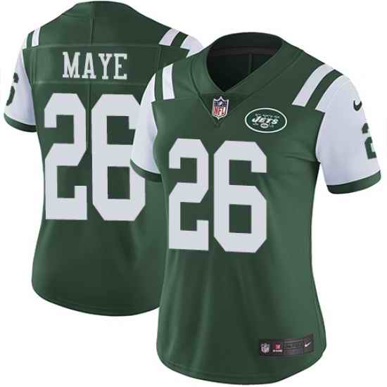 Nike Jets #26 Marcus Maye Green Team Color Womens Stitched NFL Vapor Untouchable Limited Jersey